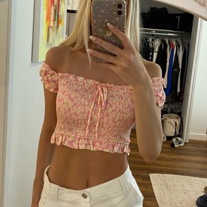 Zara Smocked Crop Top